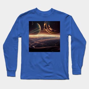 Interplanetary Spaceport Long Sleeve T-Shirt